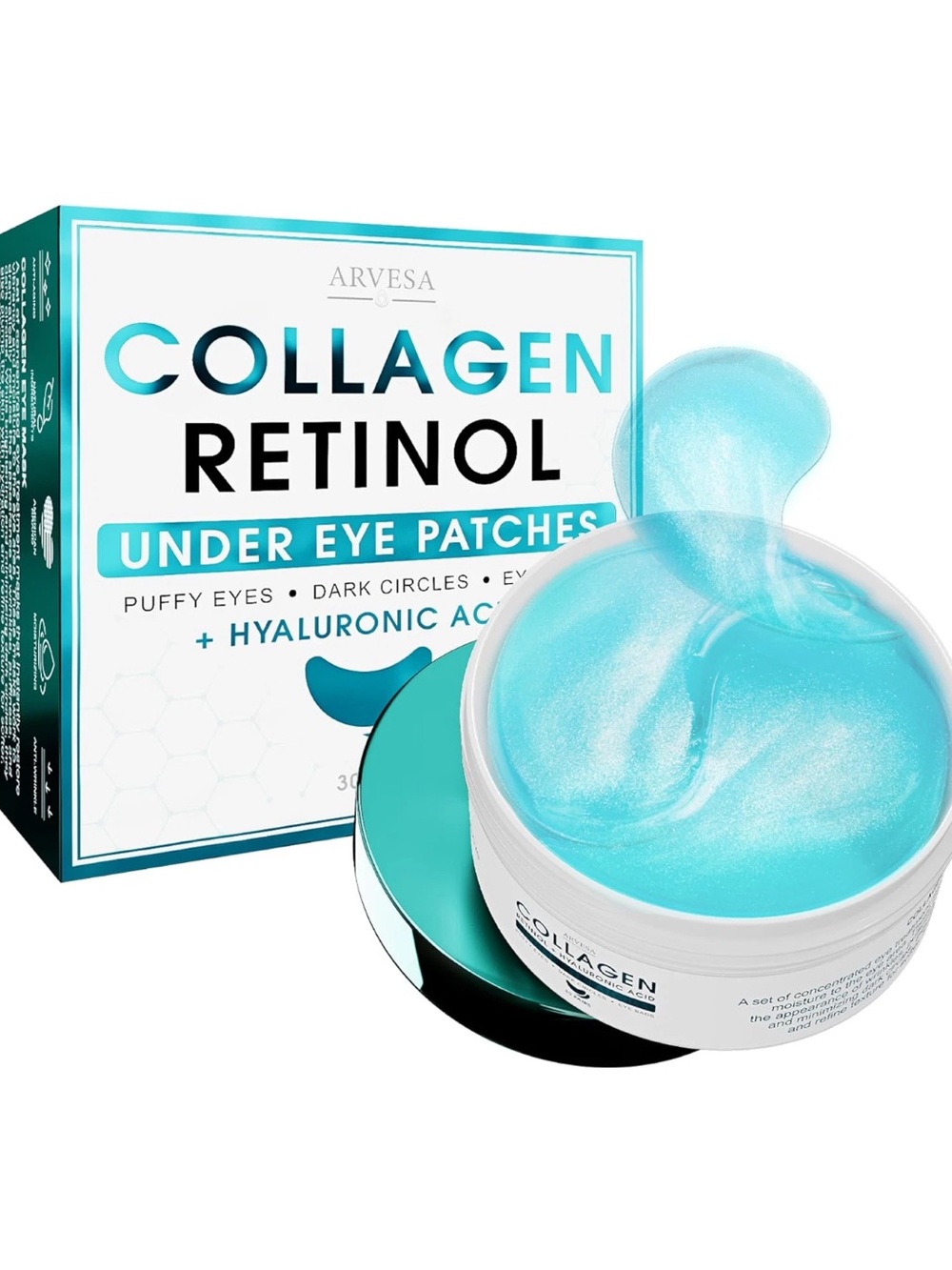 Under Eye Patches for Puffy Eyes and Dark Circles - Retinol Collagen under Eye M